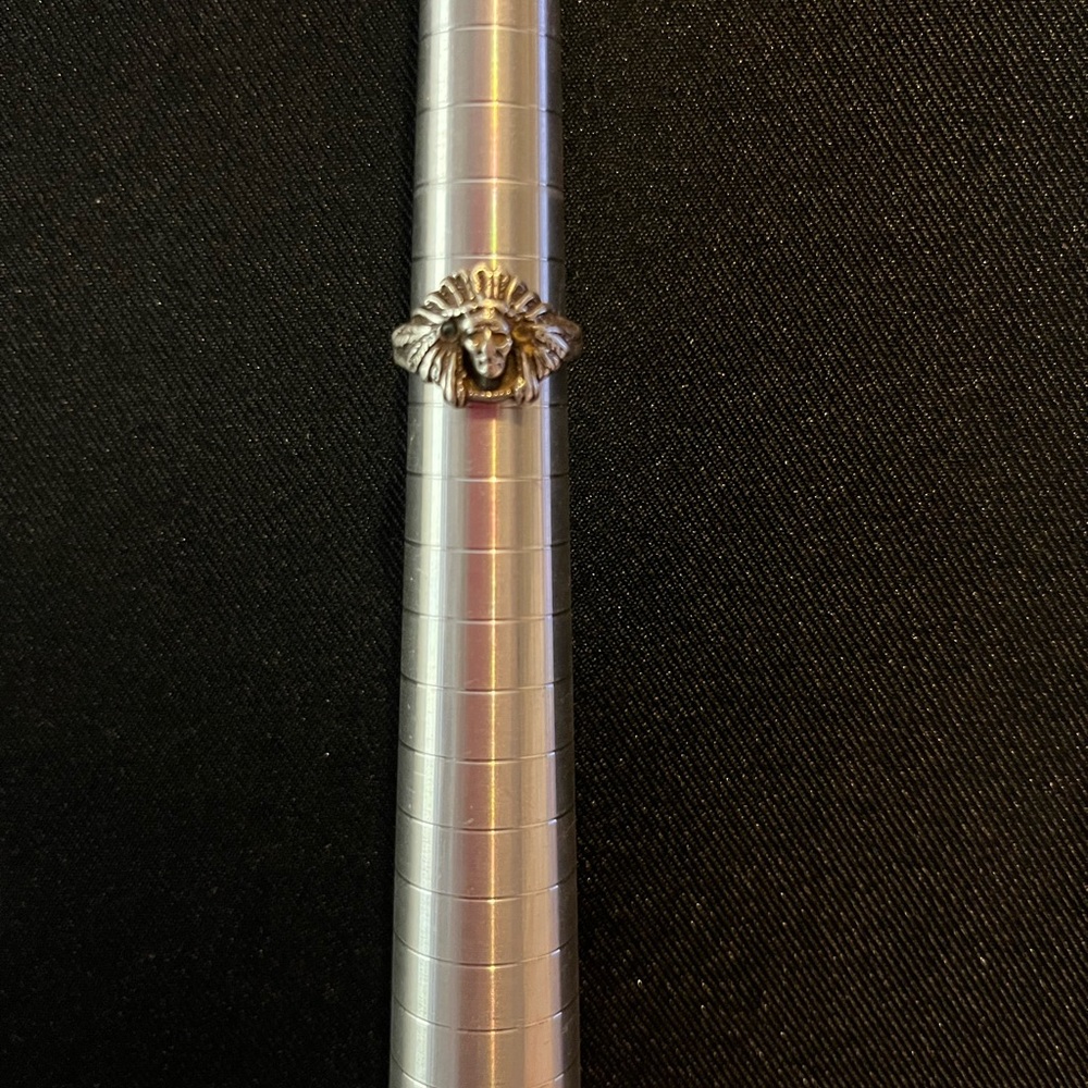 Vintage Sterling Silver Native American Chief Ring